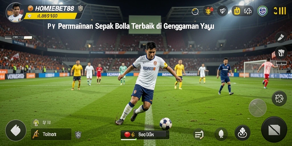 Tampilan permainan sepak bola HOMEBET88 dengan grafis yang memukau.