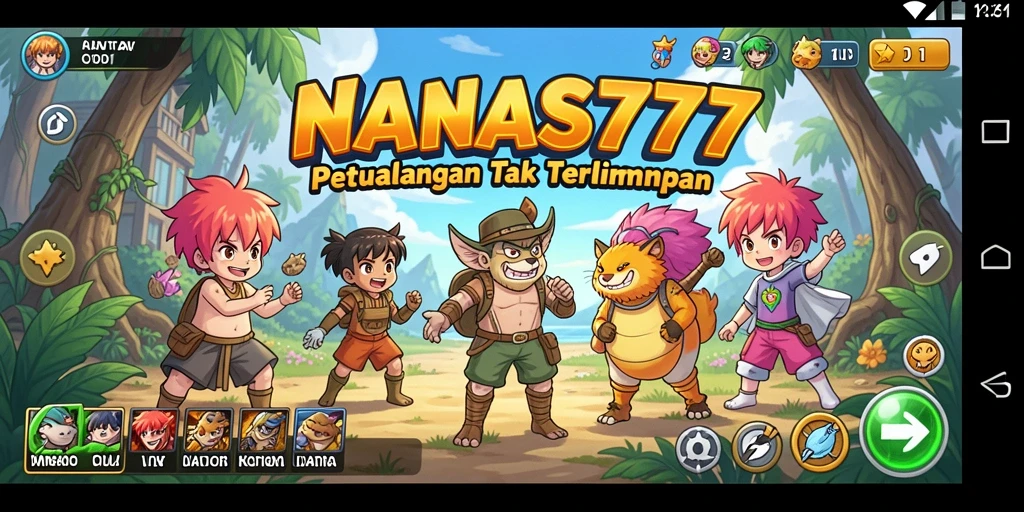 Gameplay NANAS777 yang menampilkan karakter Anime dalam pertarungan yang seru.