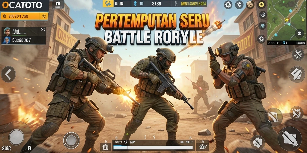 Gameplay seru OCATOTO dalam aksi pertempuran Battle Royale.